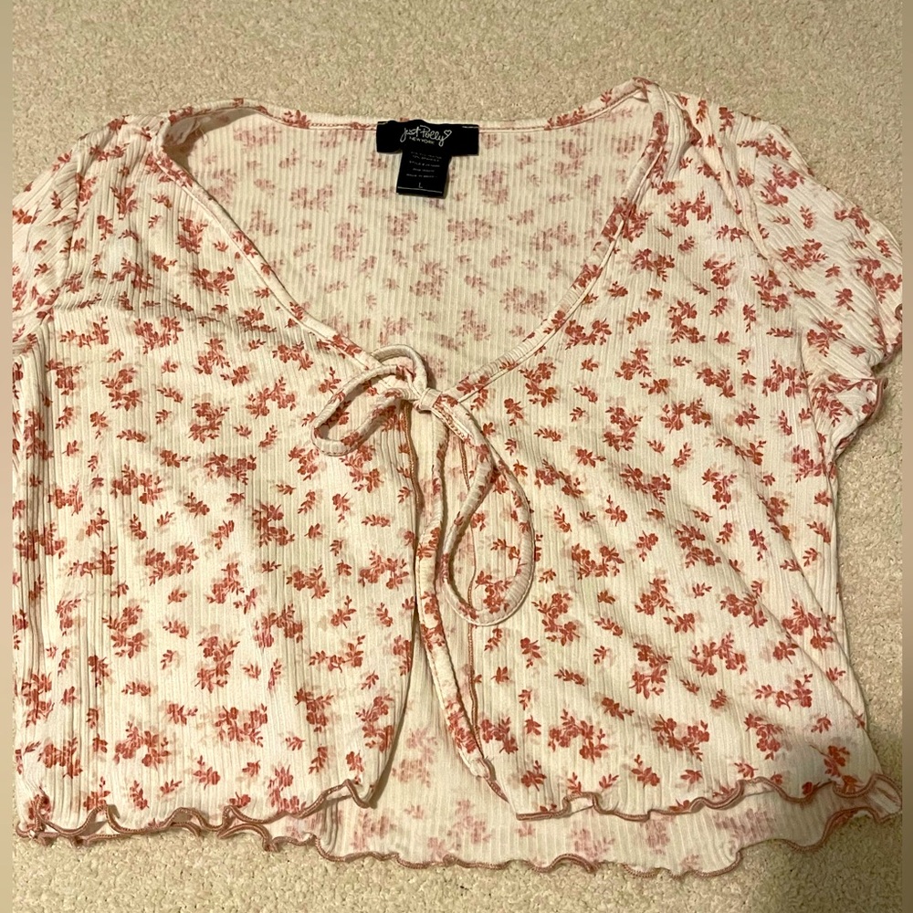 Cropped cover up with matching tube top